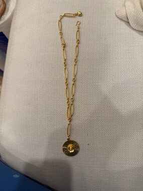 Brinker + Eliza Radiant Gold Sunburst Medallion Necklace